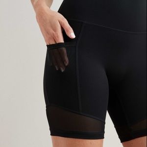 Aerie black mesh biker shorts